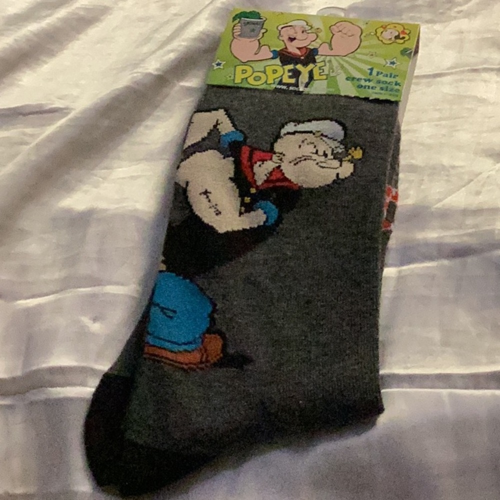 💪NWT Popeye Unisex Socks Fun to Wear Closet Must Have 💪
